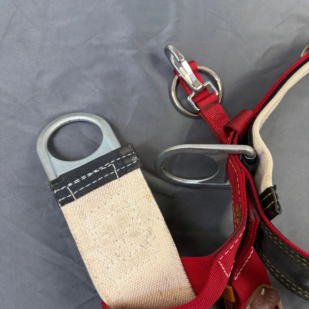 NWT Weaver Leather 1034 Large Arborist Climbing Saddle Red Wide Back Harness USA